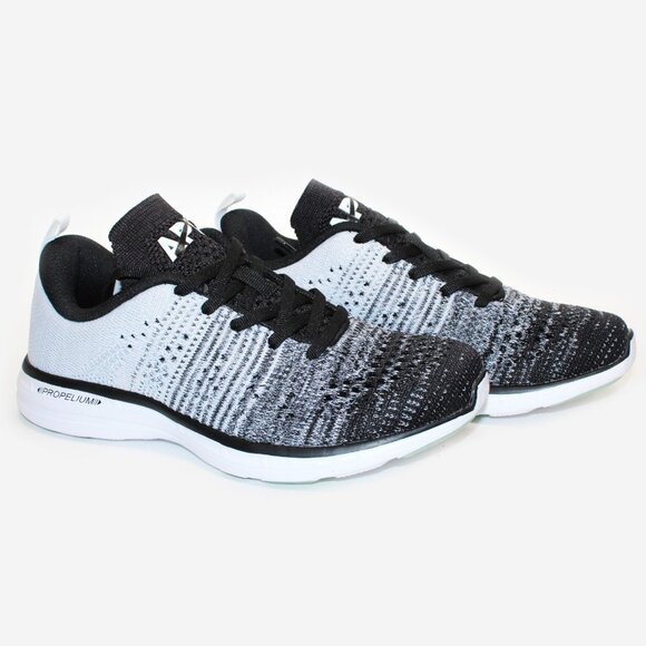 APL Shoes - APL Athletic Propulsion Labs Women's Techloom Pro Black/Heather Grey/White 5.5